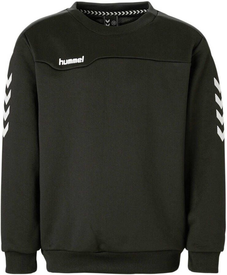 Hummel sportsweater zwart Polyester Ronde hals Effen 116