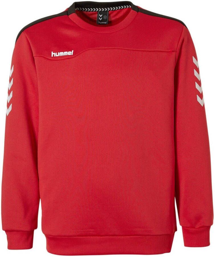 Hummel sportsweater rood Polyester Ronde hals Effen 128