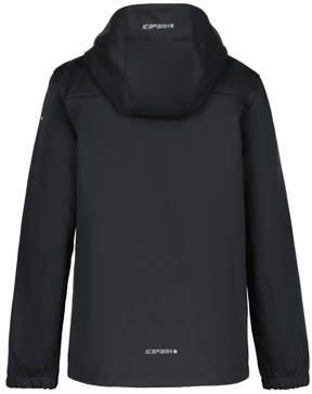 Icepeak softshell jack Kline antraciet geel Outdoor jas Grijs Jongens Polyester Capuchon 128