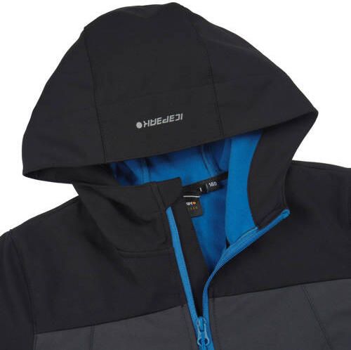 Icepeak softshell jas Konan jr antraciet Grijs Jongens Polyester Capuchon 164