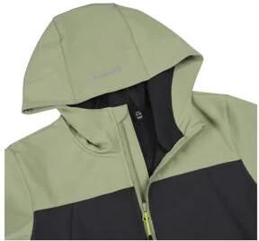 Icepeak softshelljas Konan jr lichtgroen zwart Jongens Polyester Capuchon 176