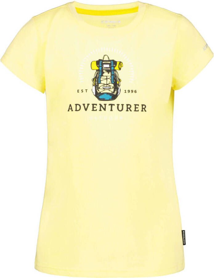 Icepeak outdoor T-shirt lichtgeel Sport t-shirt Meisjes Polyester Ronde hals 128