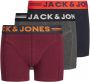 Jack & jones JUNIOR boxershort JACLICHFIELD set van 3 antraciet rood zwart Grijs Jongens Stretchkatoen 176 - Thumbnail 3
