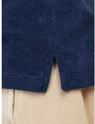 Jack & jones JUNIOR badstof polo JPRBLA donkerblauw Effen 140