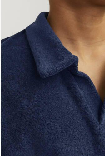 Jack & jones JUNIOR badstof polo JPRBLA donkerblauw Effen 140 - Foto 3