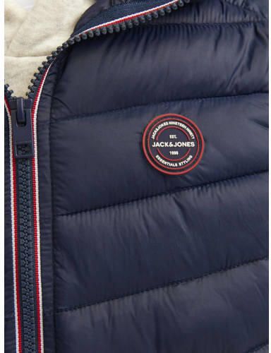 Jack & jones JUNIOR bodywarmer JJESPRINT donkerblauw Jongens Nylon Capuchon 128
