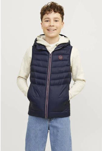Jack & jones JUNIOR bodywarmer JJESPRINT donkerblauw Jongens Nylon Capuchon 128 - Foto 2