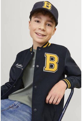 Jack & jones JUNIOR bomberjack JORCOLLEGE met printopdruk donkerblauw Jas Jongens Polyester Ronde hals 128 - Foto 2