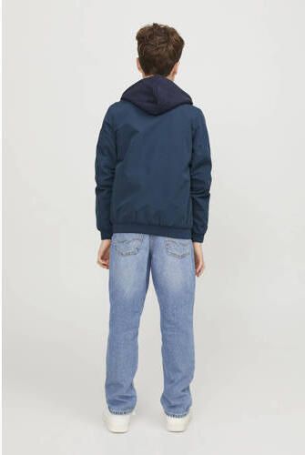 Jack & jones JUNIOR bomberjack zomer JJERUSH petrol blauw Jas Jongens Polyester Opstaande kraag 164 - Foto 3
