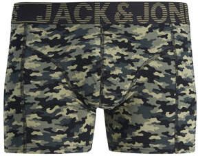 Jack & jones JUNIOR boxershort JACDANNY set van 3 zwart groen Jongens Stretchkatoen 128