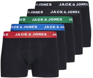 JACK & JONES JUNIOR boxershort JACHUEY zwart multicolor (set van 5) Blauw Jongens Stretchkatoen - Foto 3