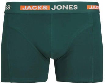 Jack & jones JUNIOR boxershort JACSCOTT set van 3 groen donkerblauw zwart Jongens Stretchkatoen 164