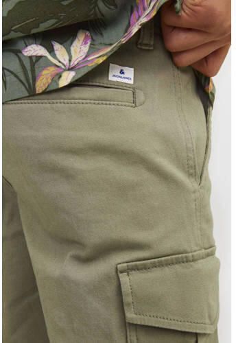 Jack & jones JUNIOR cargo short JPSTJOE JJCARGO oliegroen Korte broek Jongens Stretchkatoen 128
