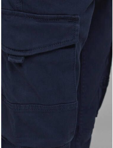 Jack & jones JUNIOR cargobroek JJIPAUL donkerblauw Jongens Stretchkatoen 140 - Foto 6