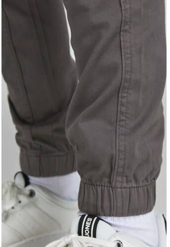 Jack & jones JUNIOR cargobroek JJIPAUL grijs Jongens Stretchkatoen Effen 176 - Foto 7