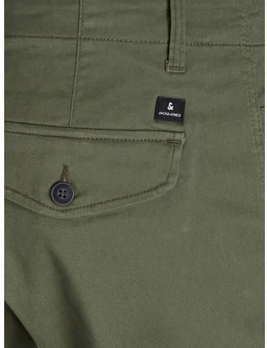Jack & jones JUNIOR cargobroek JJIPAUL olijfgroen Jongens Stretchkatoen 128 - Foto 6