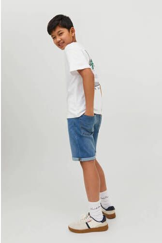 Jack & jones JUNIOR denim short JJIRICK blue denim Blauw Jongens Stretchdenim 128 - Foto 3