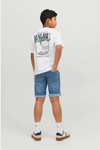 Jack & jones JUNIOR denim short JJIRICK blue denim Blauw Jongens Stretchdenim 128 - Foto 2