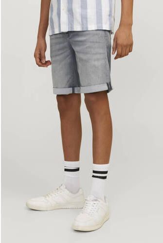 Jack & jones JUNIOR denim short JJIRICK JJIORIGINAL grey denim Korte broek Grijs Jongens Stretchdenim 176