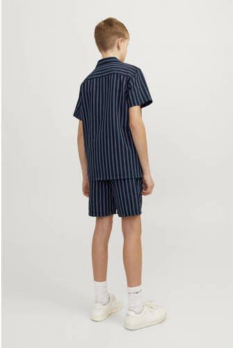 Jack & jones JUNIOR gestreepte casual short JPSTJAIDEN JJPALMA donkerblauw wit Korte broek Jongens Polyester 134 - Foto 2