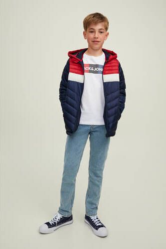 Jack & jones JUNIOR gewatteerde jas JJEHERO donkerblauw Jongens Polyester Capuchon 176 - Foto 6