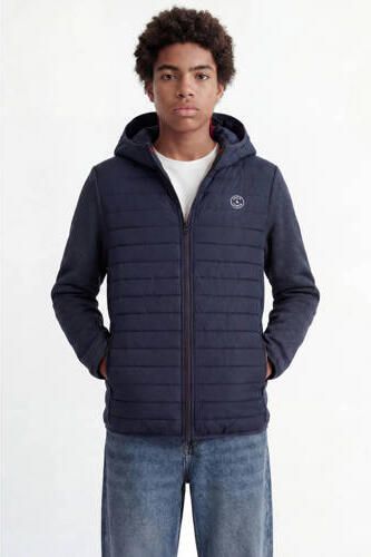Jack & jones JUNIOR gewatteerde tussenjas JJEMULTI donkerblauw Jongens Polyester Capuchon 116 - Foto 11