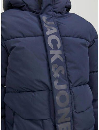 Jack & jones JUNIOR gewatteerde winterjas JCOSPEED van gerecycled polyester donkerblauw 164 - Foto 2