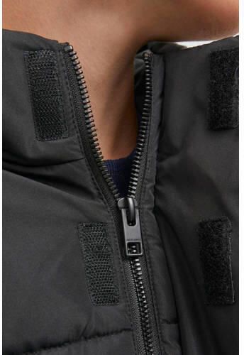 Jack & jones JUNIOR gewatteerde winterjas JCOSPEED van gerecycled polyester zwart Jongens Gerecycled polyester (duurzaam) Capuchon 176 - Foto 2