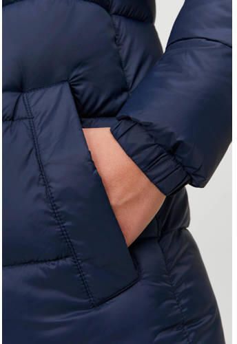 Jack & jones JUNIOR gewatteerde winterjas JJETOBY van gerecycled polyester donkerblauw zwart Jongens Gerecycled polyester (duurzaam) Capuchon 164 - Foto 2