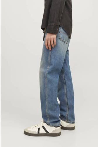 Jack & jones JUNIOR high waist relaxed jeans JJICHRIS JJWORKER blue denim Blauw 128 - Foto 3