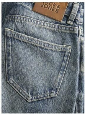 JACK & JONES JUNIOR high waist wide leg jeans medium blue denim Blauw Effen - Foto 3