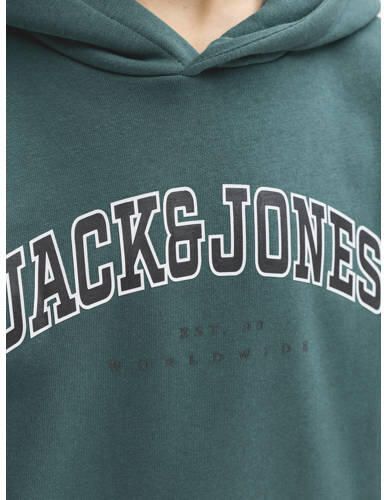 JACK & JONES JUNIOR hoodie donkerblauw Sweater Groen Jongens Katoen Capuchon - Foto 4