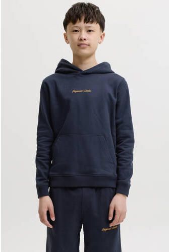 JACK & JONES JUNIOR hoodie donkerblauw Sweater Tekst - Foto 3
