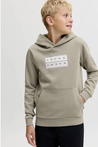 JACK & JONES JUNIOR hoodie grijsgroen Sweater Logo - Foto 4