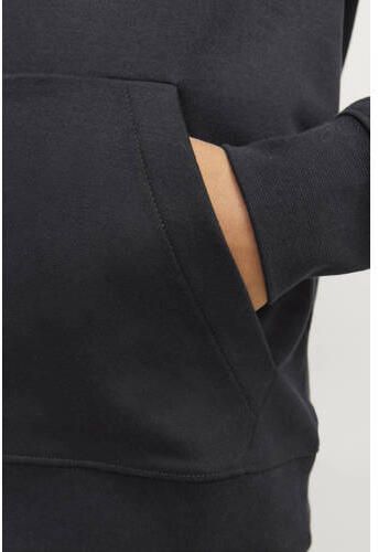 Jack & jones JUNIOR hoodie JCOAERO met tekst zwart Sweater Tekst 128 - Foto 3
