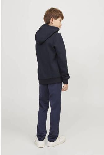 Jack & jones JUNIOR hoodie JCOLOGAN met logo donkerblauw Sweater Logo 140