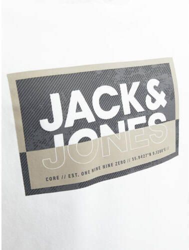 Jack & jones JUNIOR hoodie JCOLOGAN met logo wit Sweater Logo 128