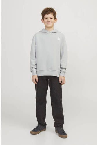 Jack & jones JUNIOR hoodie JCOTRIANGLE met backprint grijs geel Sweater 140