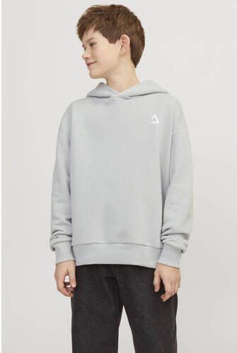 Jack & jones JUNIOR hoodie JCOTRIANGLE met backprint grijs geel Sweater 140 - Foto 3