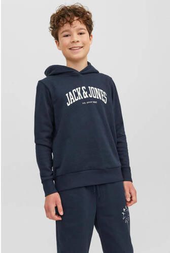 Jack & jones JUNIOR hoodie JJEJOSH met logo donkerblauw Sweater Logo 152 - Foto 2