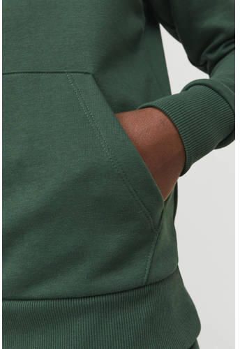 Jack & jones JUNIOR hoodie JJEJOSH met tekst donkergroen Sweater Tekst 152