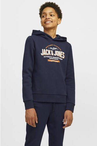 Jack & jones JUNIOR hoodie JJELOGO met logo donkerblauw Sweater Logo 140 - Foto 3