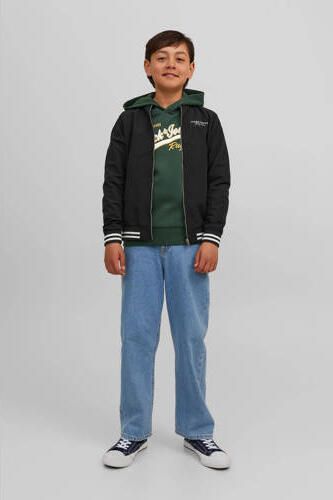 Jack & jones JUNIOR hoodie JJELOGO met logo donkergroen Sweater Logo 164 - Foto 4
