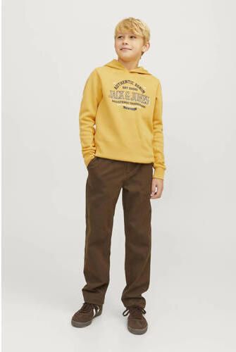 Jack & jones JUNIOR hoodie JJELOGO met logo honinggeel Sweater Logo 128 - Foto 2
