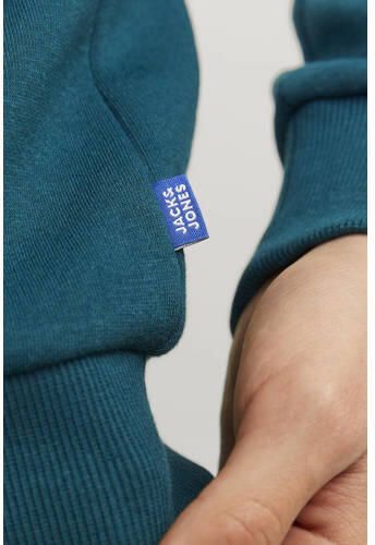 Jack & jones JUNIOR hoodie JJELOGO met logo petrol Sweater Blauw Logo 176