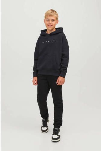 Jack & jones JUNIOR hoodie JJESTAR met logo zwart Sweater Logo 128 - Foto 3