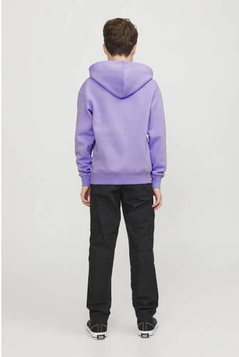 Jack & jones JUNIOR hoodie JJESTAR met tekst paars Sweater Tekst 128 - Foto 2