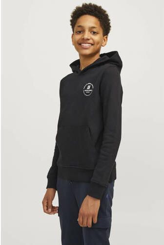 Jack & jones JUNIOR hoodie JJESWIFT met printopdruk zwart Sweater Printopdruk 128 - Foto 3
