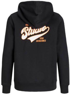 Jack & jones JUNIOR hoodie JJTREND met backprint zwart Sweater Backprint 164