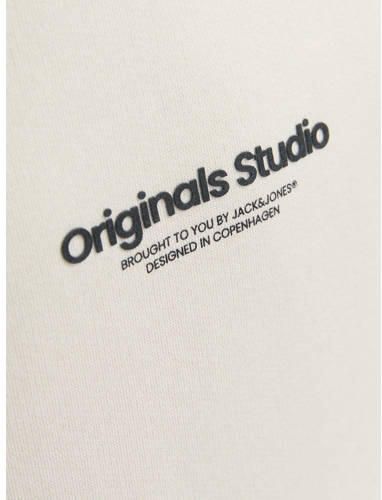 Jack & jones JUNIOR hoodie JORVESTERBRO met tekst offwhite Sweater Ecru 128 - Foto 3